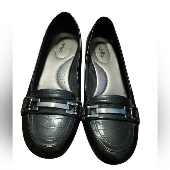 Abella Womens Black Loafers Faux Leather Casual, Size 9 - Picture 4 of 10